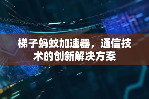 梯子蚂蚁加速器，通信技术的创新解决方案