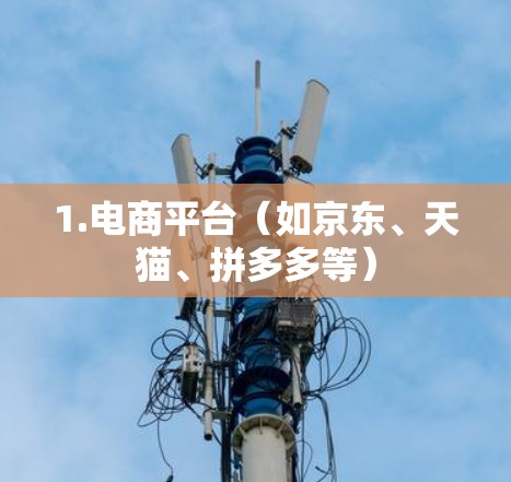 1.电商平台（如京东、天猫、拼多多等）