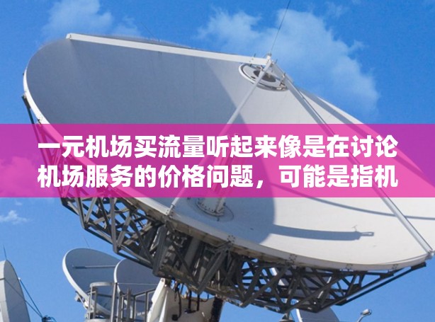 一元机场买流量听起来像是在讨论机场服务的价格问题，可能是指机场的票价定价是否合理，或者如何优化服务以提高流量（即乘客数量）机场的定价策略通常需要综合考虑成本、市场需求、服务质量和市场竞争等因素
