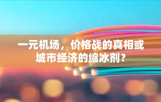 一元机场，价格战的真相或城市经济的缩冰剂？