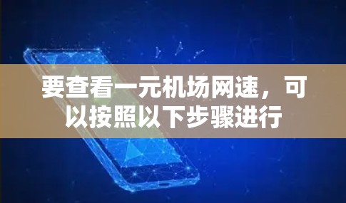 要查看一元机场网速，可以按照以下步骤进行