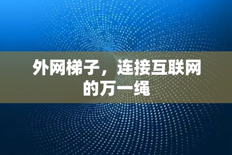 外网梯子，连接互联网的万一绳