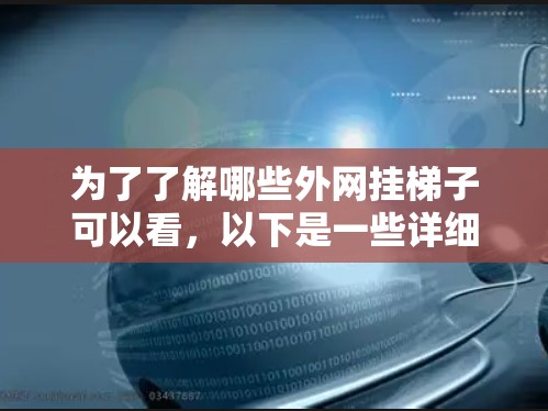 为了了解哪些外网挂梯子可以看，以下是一些详细的建议和步骤