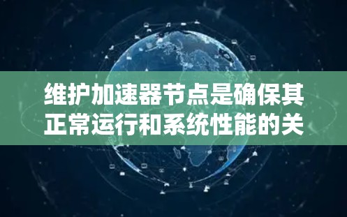 维护加速器节点是确保其正常运行和系统性能的关键步骤。以下是一个系统化的指南，帮助您有效维护加速器节点